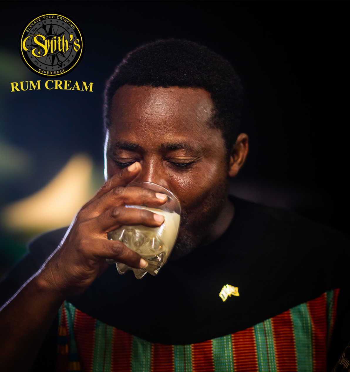 Man drinking Smith's Rum Cream